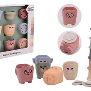 Animal stacking cups
